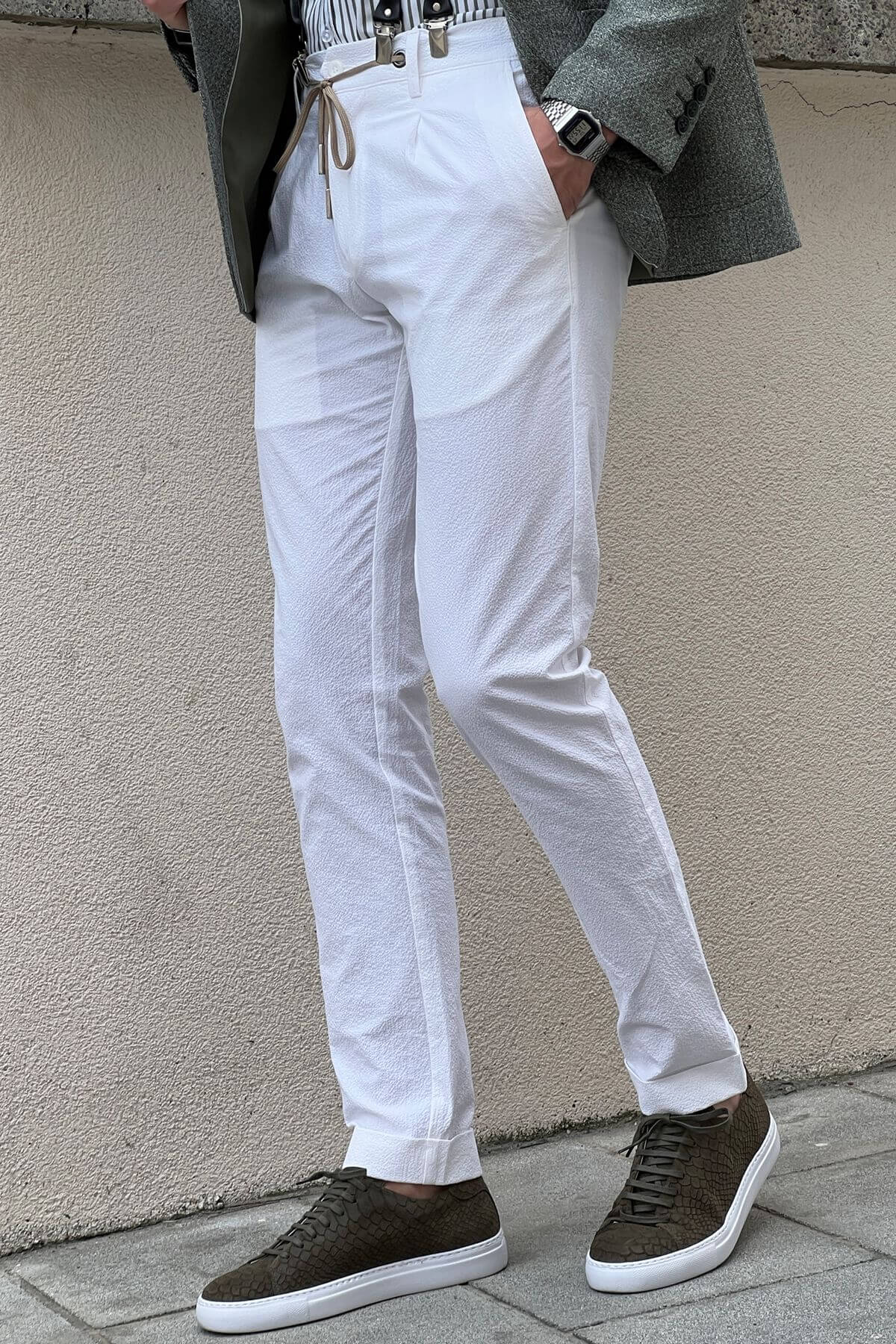 white mens dress pants men's cotton-linen loose casual lightweight elastic  waist pants home pants - Walmart.com